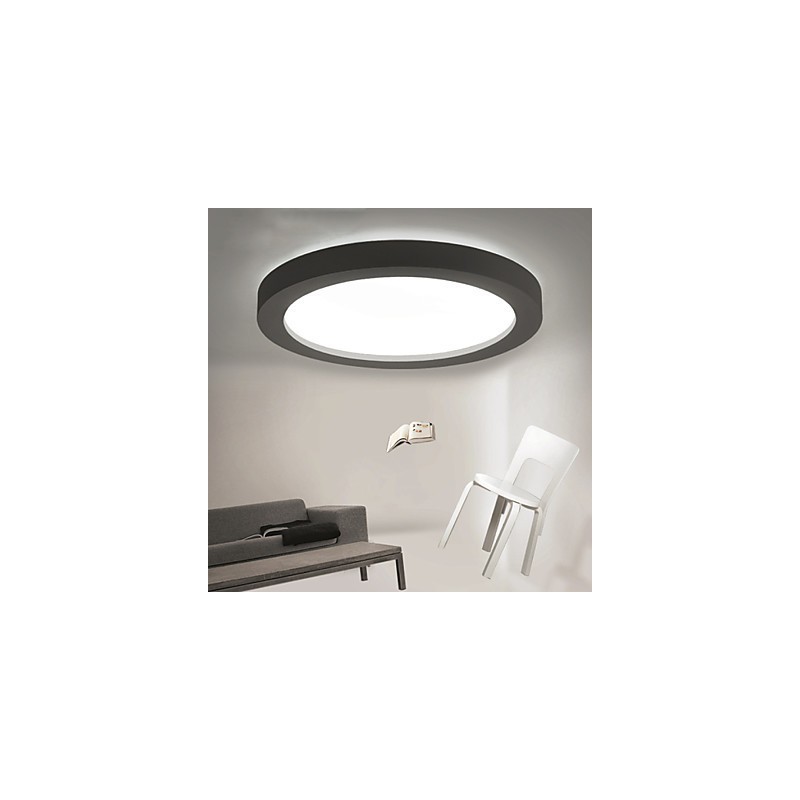 Plafoniera moderna e contemporanea da soffitto a filo, 3 lampadine LED, nero e bianco