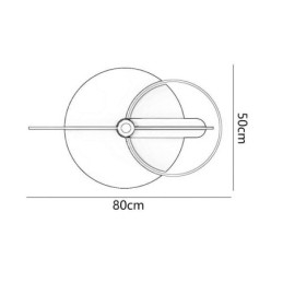 Applique da parete in ferro battuto con orientamento