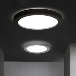 Plafoniera moderna e contemporanea da soffitto a filo, 3 lampadine LED, nero e bianco