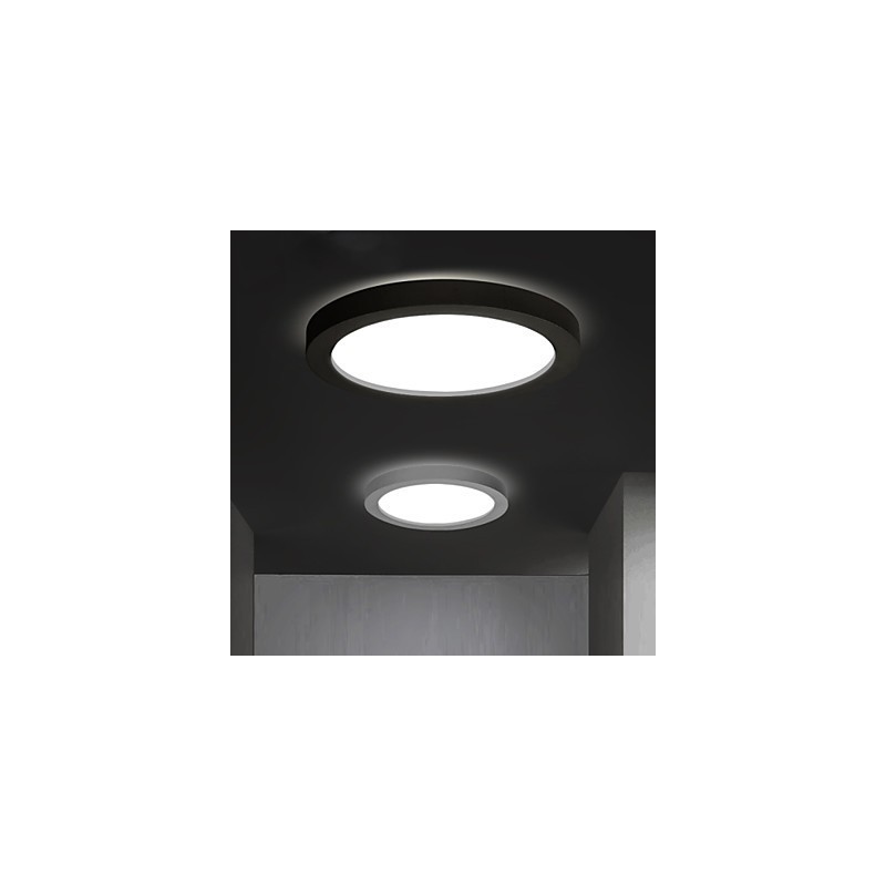 Plafoniera moderna e contemporanea da soffitto a filo, 3 lampadine LED, nero e bianco