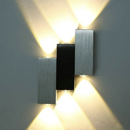 Applique da parete LED moderna in alluminio su e giù 6 W