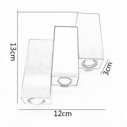 Applique da parete LED moderna in alluminio su e giù 6 W