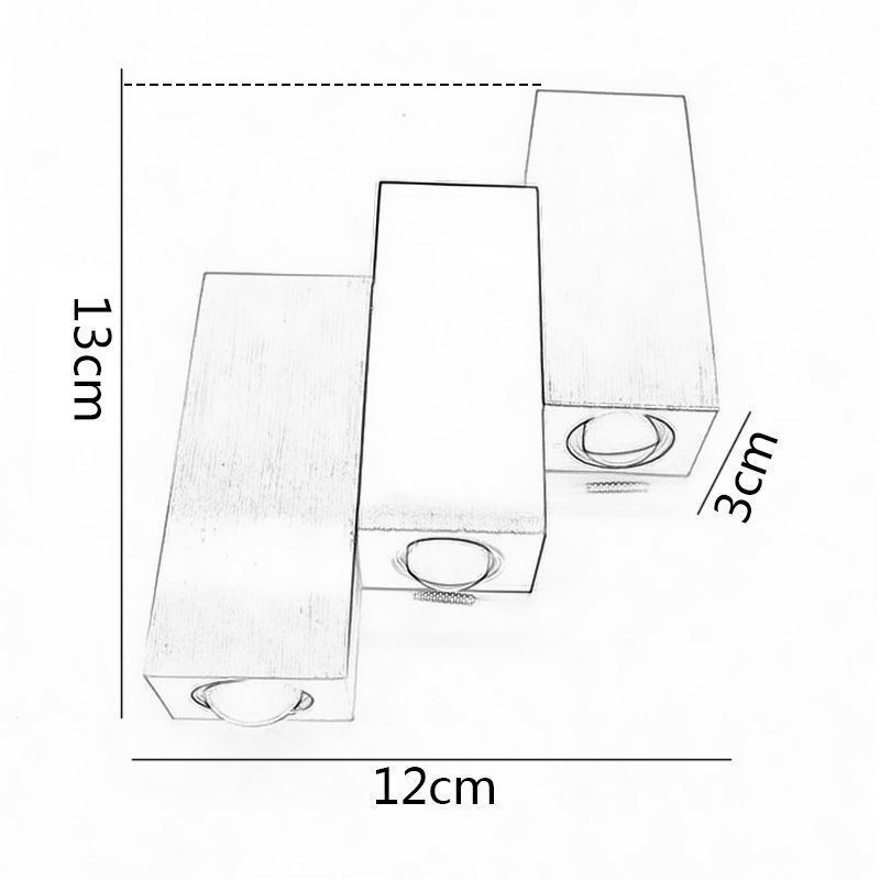 Applique da parete LED moderna in alluminio su e giù 6 W