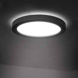 Plafoniera moderna e contemporanea da soffitto a filo, 3 lampadine LED, nero e bianco