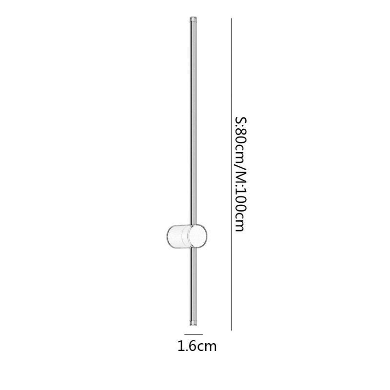 Applique da parete moderna lunga LED, 80 x 1,6 cm / 100 x 1,6 cm