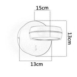 Applique da parete moderna minimalista girevole