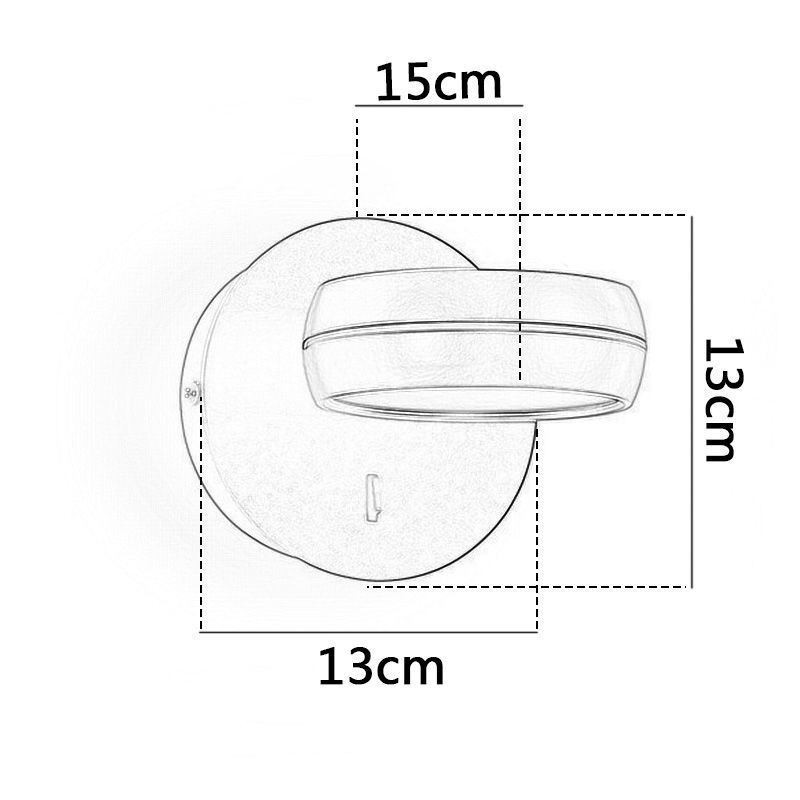 Applique da parete moderna minimalista girevole