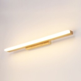 Applique da parete LED moderna in legno massello con specchio