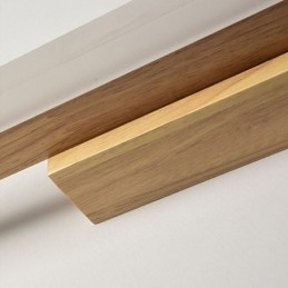 Applique da parete LED moderna in legno massello con specchio