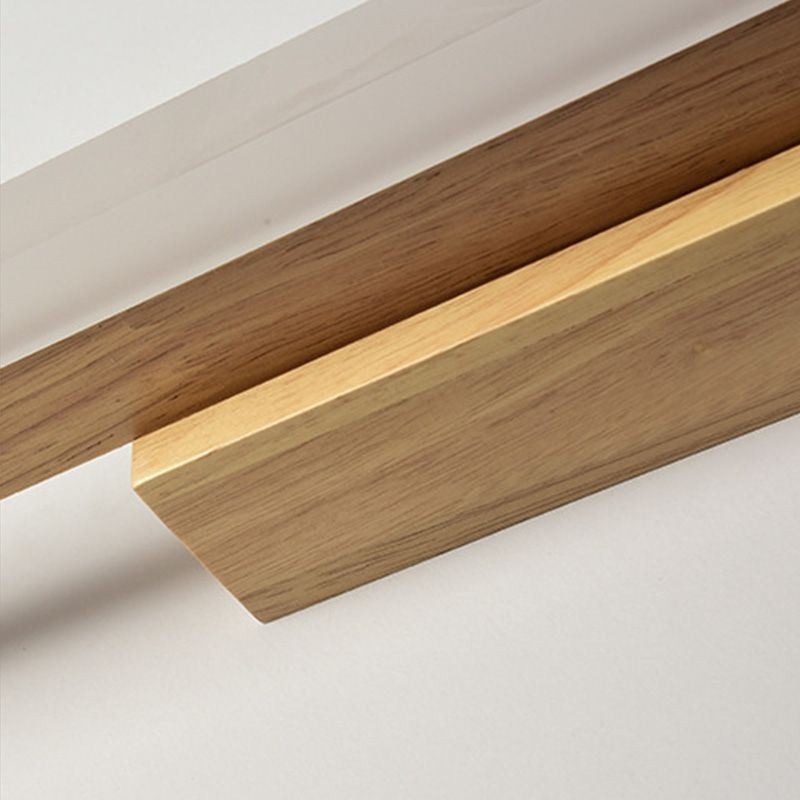 Applique da parete LED moderna in legno massello con specchio