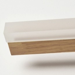 Applique da parete LED moderna in legno massello con specchio