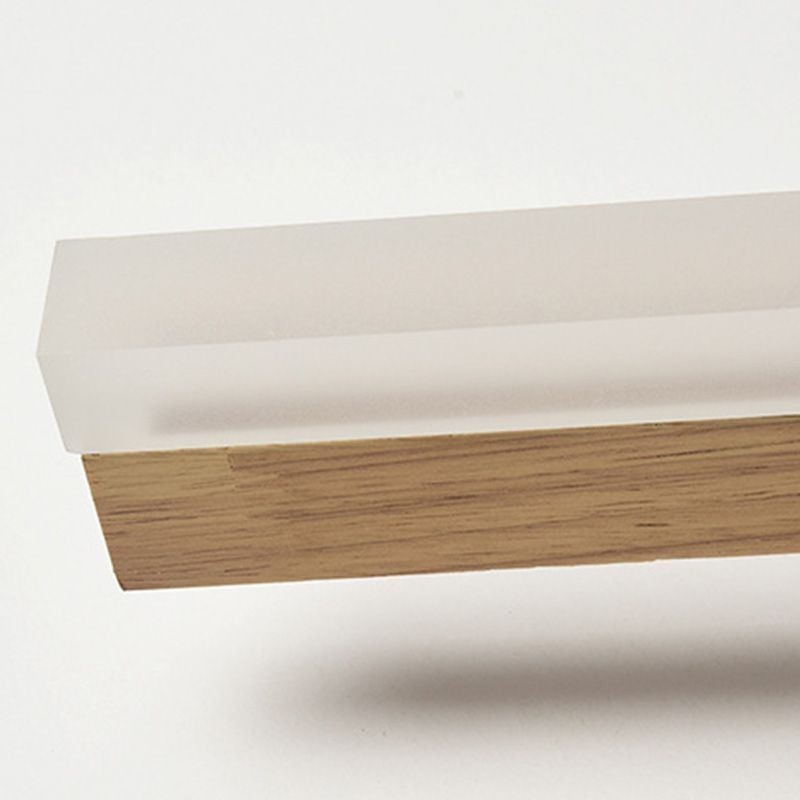 Applique da parete LED moderna in legno massello con specchio