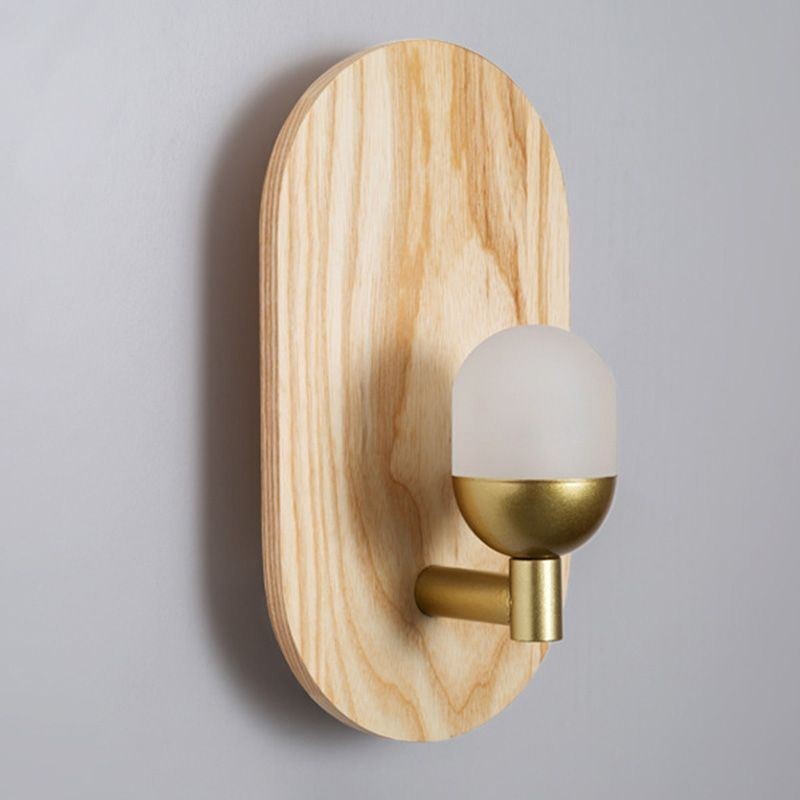 Applique da parete LED in legno e acrilico 22 x 12 x 12 cm