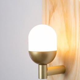 Applique da parete LED in legno e acrilico 22 x 12 x 12 cm