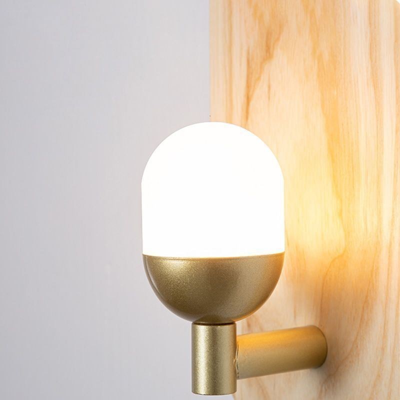 Applique da parete LED in legno e acrilico 22 x 12 x 12 cm