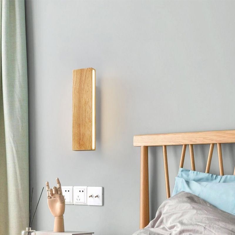 Applique da parete LED moderna in legno per corridoio e ingresso, stile nordico