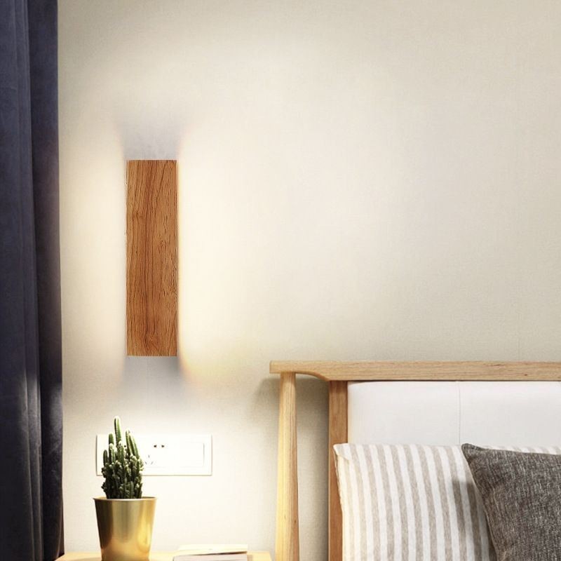 Applique da parete LED moderna in legno per corridoio e ingresso, stile nordico