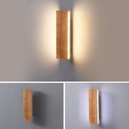Applique da parete LED moderna in legno per corridoio e ingresso, stile nordico