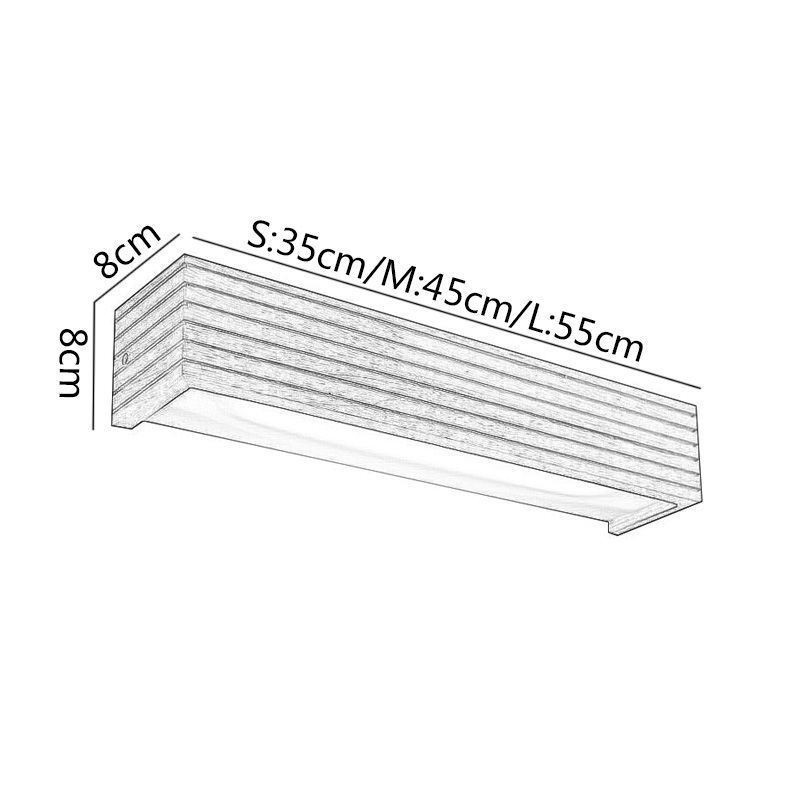 Applique da parete LED in legno stile giapponese per bagno e casa