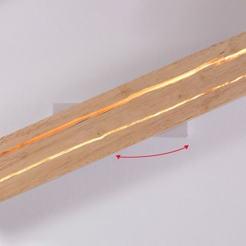 Applique da parete moderna in legno con 2 luci, per corridoio e camera da letto
