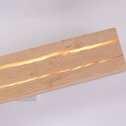 Applique da parete moderna in legno con 2 luci, per corridoio e camera da letto
