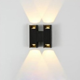 Applique da parete LED moderna impermeabile in alluminio a montaggio superficiale per giardino e portico