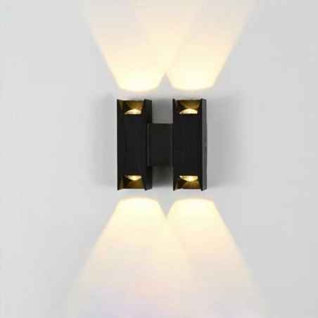 Applique da parete LED moderna impermeabile in alluminio a montaggio superficiale per giardino e portico
