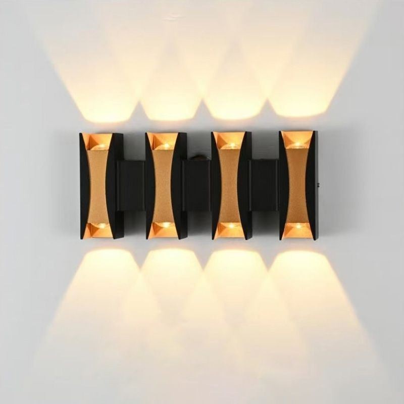 Applique da parete LED moderna impermeabile in alluminio a montaggio superficiale per giardino e portico