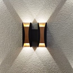 Applique da parete LED moderna impermeabile in alluminio a montaggio superficiale per giardino e portico