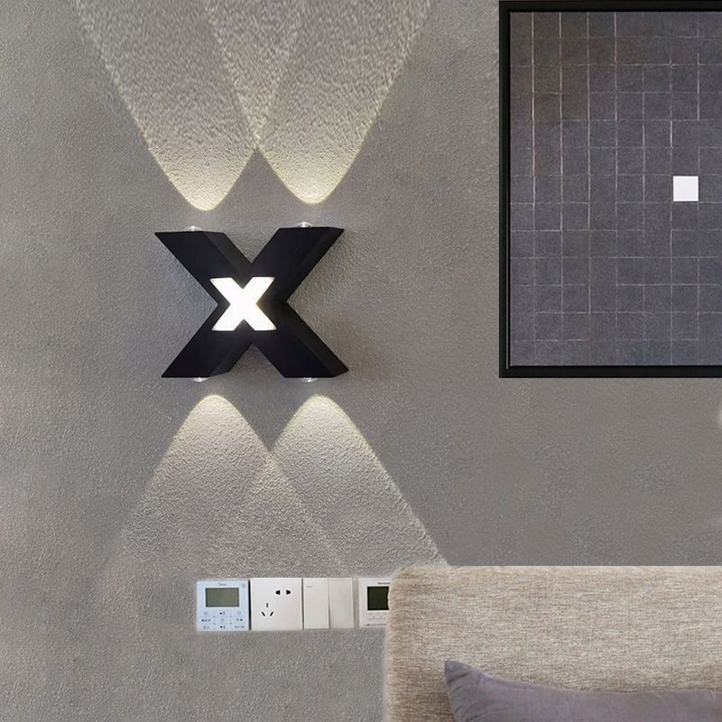 Applique da parete Art Deco Up Down in alluminio per interni