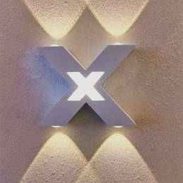 Applique da parete Art Deco Up Down in alluminio per interni