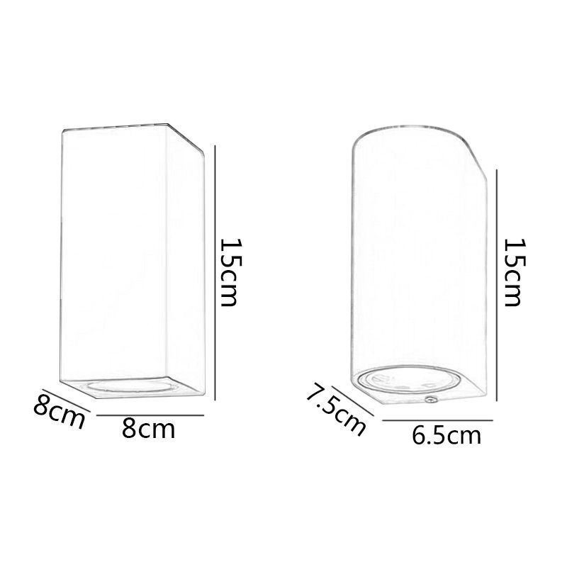 Applique da parete LED moderna semplice in alluminio 12W 960 lm, 2 luci