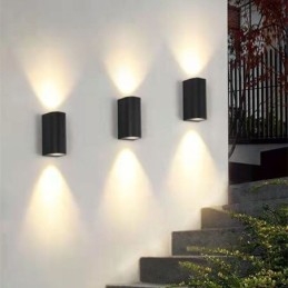 Applique da parete LED moderna semplice in alluminio 12W 960 lm, 2 luci