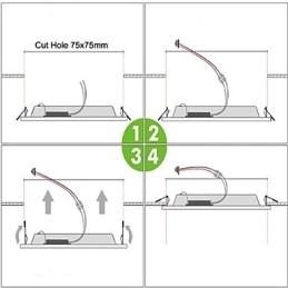 Plafoniera a filo moderna in metallo verniciato con LED integrato 3 W