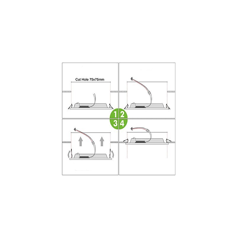 Plafoniera a filo moderna in metallo verniciato con LED integrato 3 W