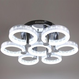 Lampadario a filo LED 7 luci cromato in metallo
