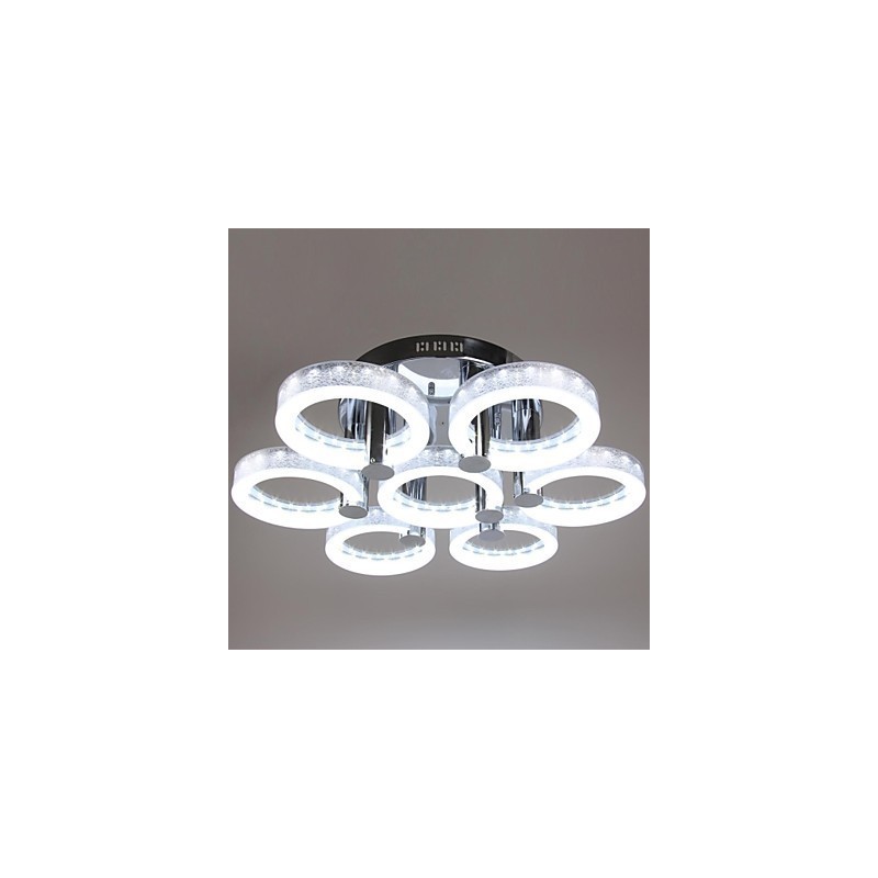 Lampadario a filo LED 7 luci cromato in metallo