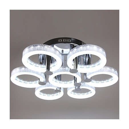 Lampadario a filo LED 7 luci cromato in metallo
