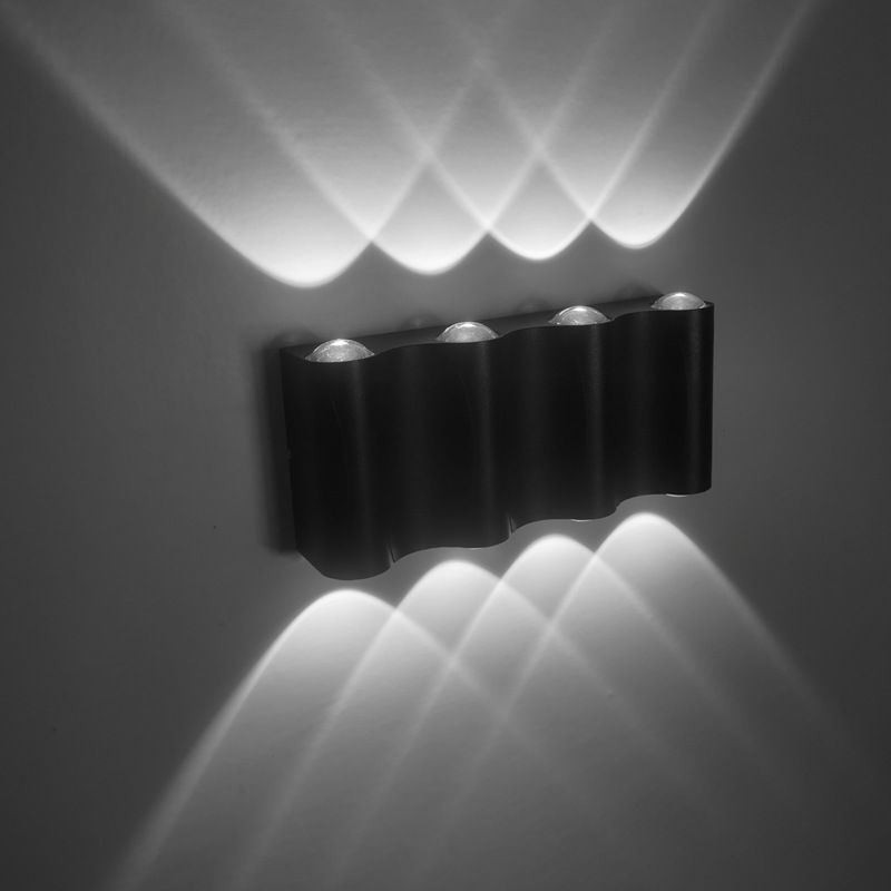 Applique da parete LED in alluminio lucido per balcone