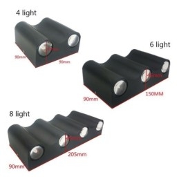 Applique da parete LED in alluminio lucido per balcone