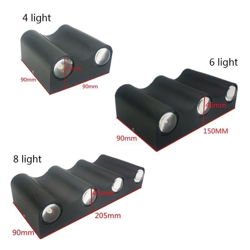 Applique da parete LED in alluminio lucido per balcone