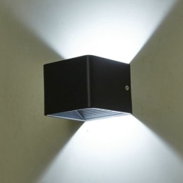 Applique da parete LED in alluminio a cubo per balcone, montaggio superficiale, 10×10×10 cm