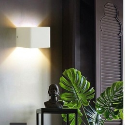 Applique da parete LED in alluminio a cubo per balcone, montaggio superficiale, 10×10×10 cm