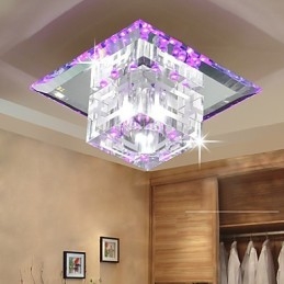 Plafoniera a filo in cristallo con 3 lampadine Smd