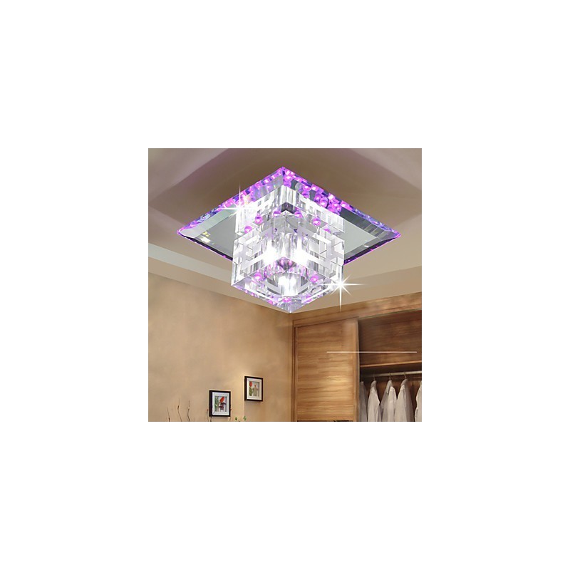 Plafoniera a filo in cristallo con 3 lampadine Smd