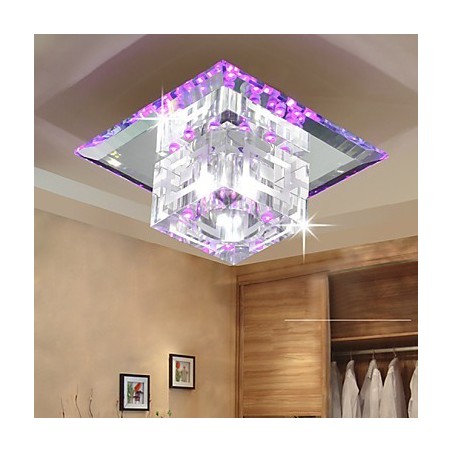 Plafoniera a filo in cristallo con 3 lampadine Smd