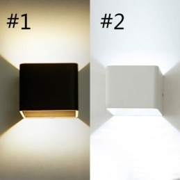 Applique da parete LED in alluminio a cubo per balcone, montaggio superficiale, 10×10×10 cm