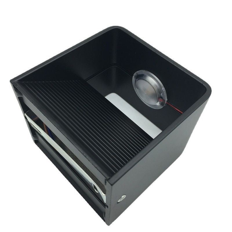 Applique da parete LED in alluminio a cubo per balcone, montaggio superficiale, 10×10×10 cm