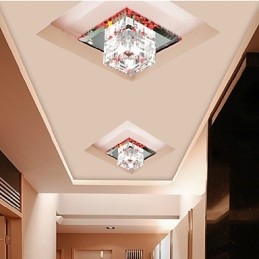 Plafoniera a filo in cristallo con 3 lampadine Smd