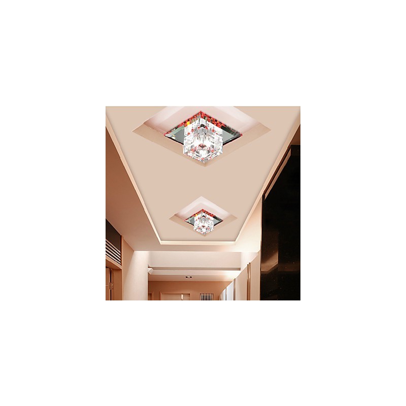 Plafoniera a filo in cristallo con 3 lampadine Smd